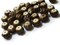 30 12mm x 8mm Brown Pumpkin Beads Fluted Rondelle Plastic Beads